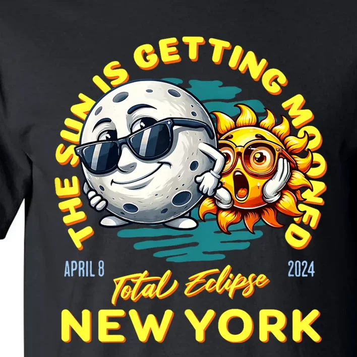 New York Solar Eclipse Apr 8 2024 Sun Is Getting Mooned Tall T-Shirt