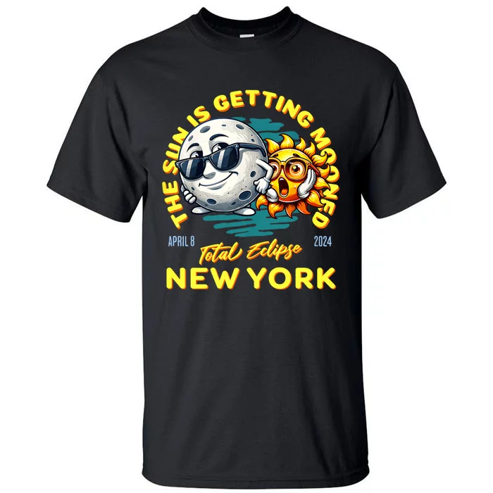 New York Solar Eclipse Apr 8 2024 Sun Is Getting Mooned Tall T-Shirt