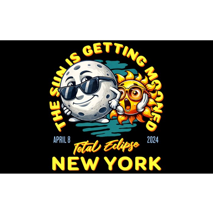 New York Solar Eclipse Apr 8 2024 Sun Is Getting Mooned Bumper Sticker