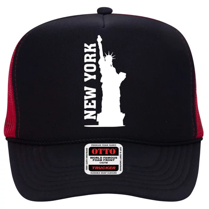 New York Usa Statue Of Liberty High Crown Mesh Trucker Hat