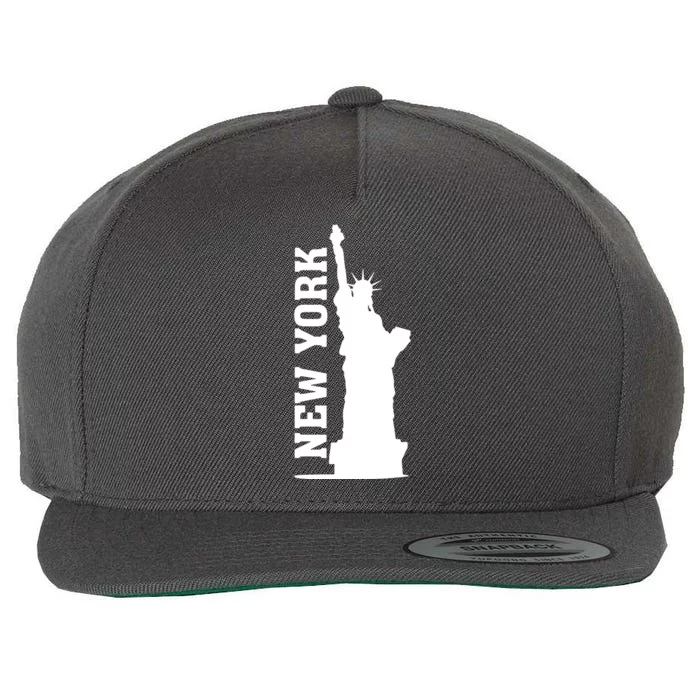 New York Usa Statue Of Liberty Wool Snapback Cap