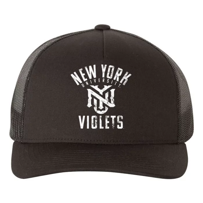 New York University NYU Violets Large Yupoong Adult 5-Panel Trucker Hat