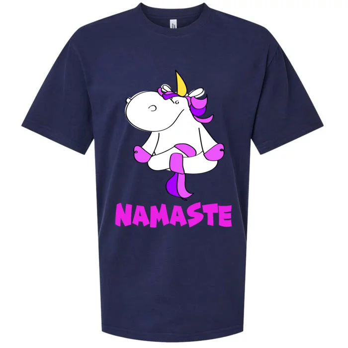 Namaste Yoga Unicorn Funny Magic Namaste Lovers Meaningful Gift Sueded Cloud Jersey T-Shirt