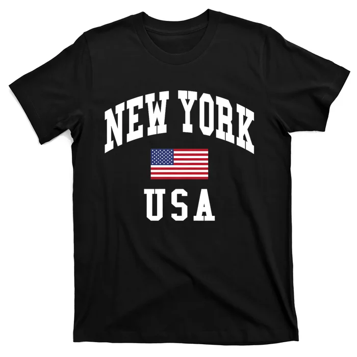 New York Usa Flag Classic T-Shirt