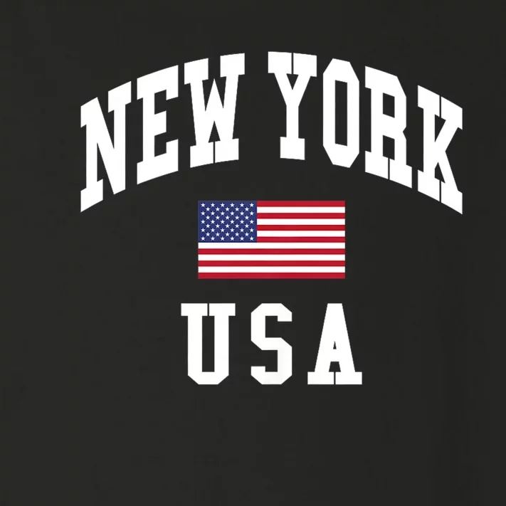 New York Usa Flag Classic Toddler Long Sleeve Shirt