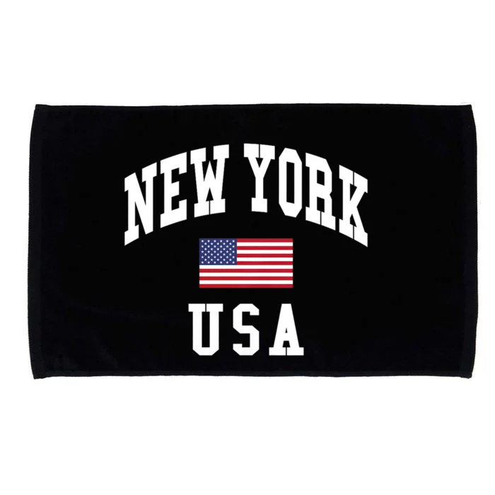 New York Usa Flag Classic Microfiber Hand Towel