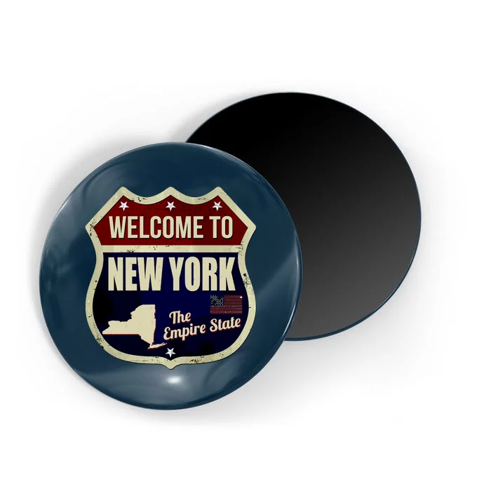 New York Vintage Metal Road Sign Logo Magnet