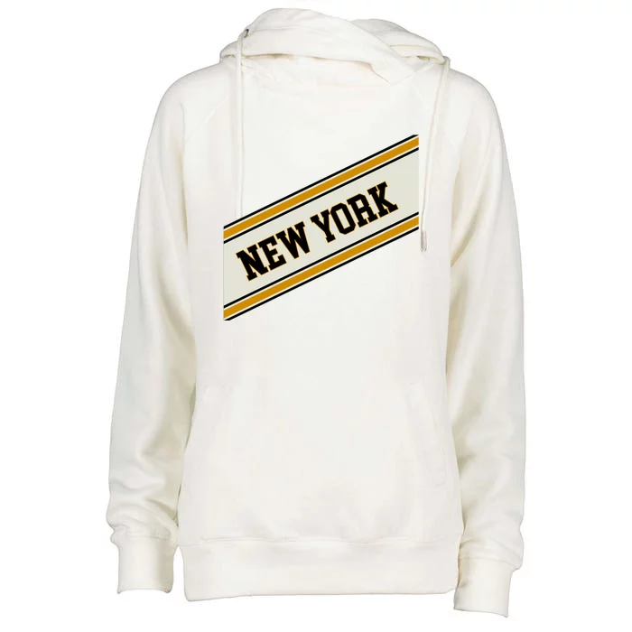 New York Varsity Logo Womens Funnel Neck Pullover Hood