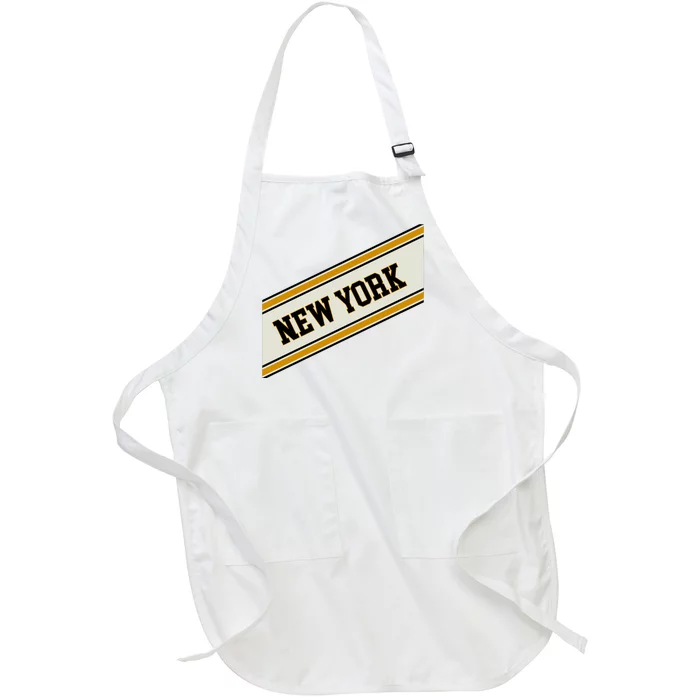 New York Varsity Logo Full-Length Apron With Pocket