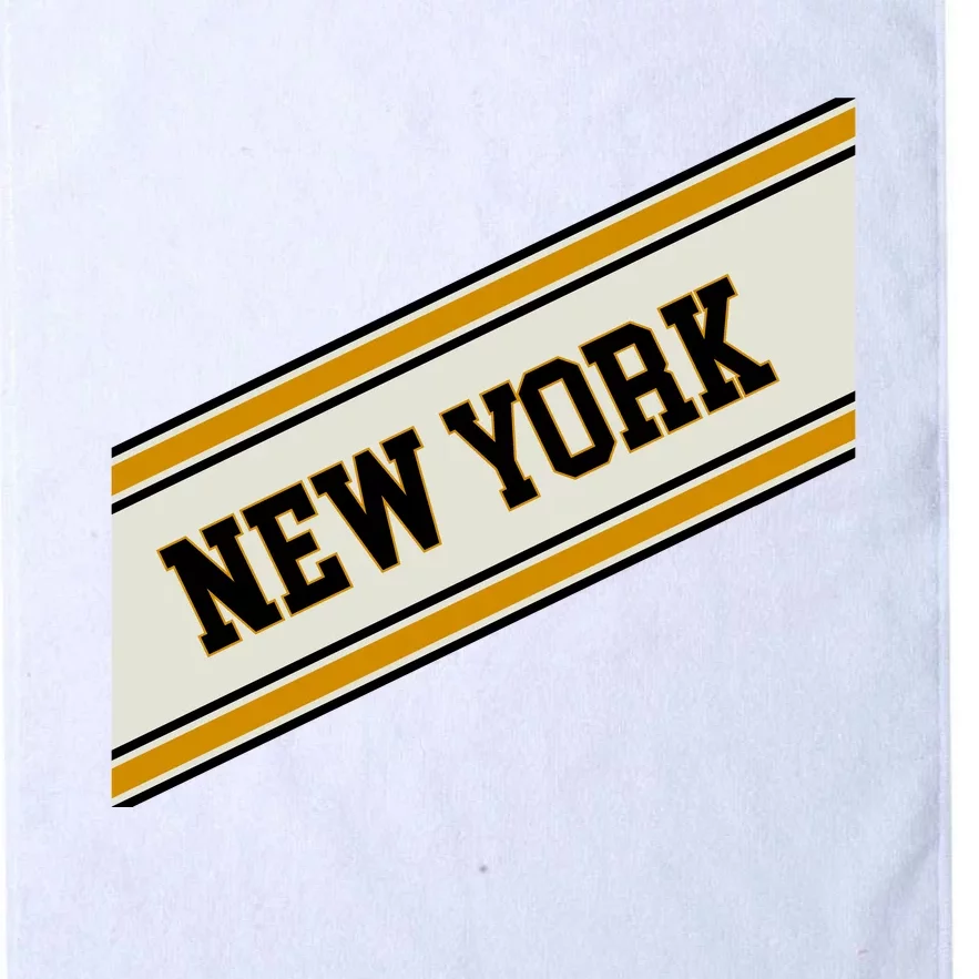 New York Varsity Logo Platinum Collection Golf Towel