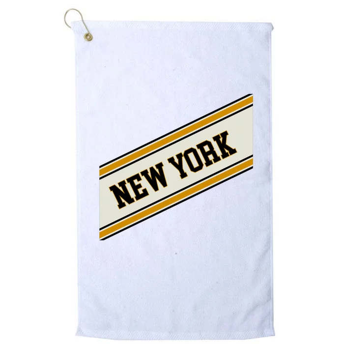 New York Varsity Logo Platinum Collection Golf Towel