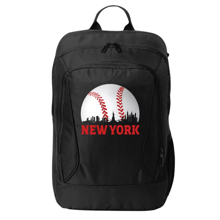 New York Vintage Baseball Distressed Game Day Gift City Backpack