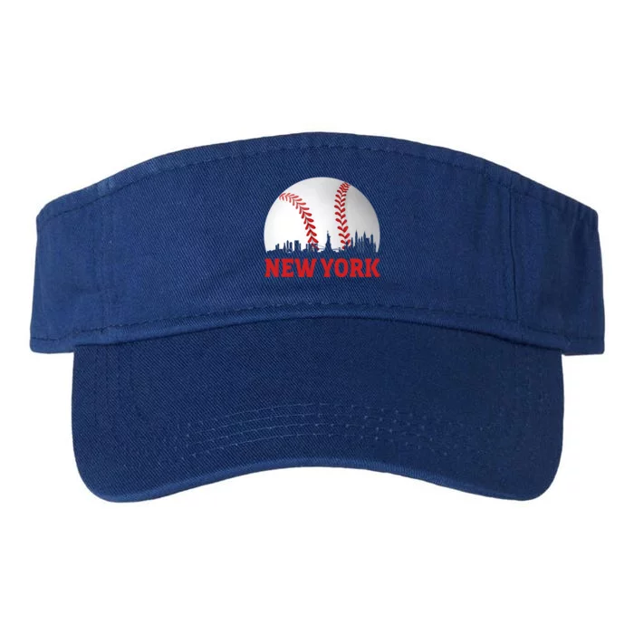 New York Vintage Baseball Distressed Game Day Gift Valucap Bio-Washed Visor