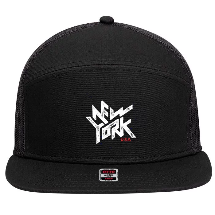 New York Vintage Urban 7 Panel Mesh Trucker Snapback Hat