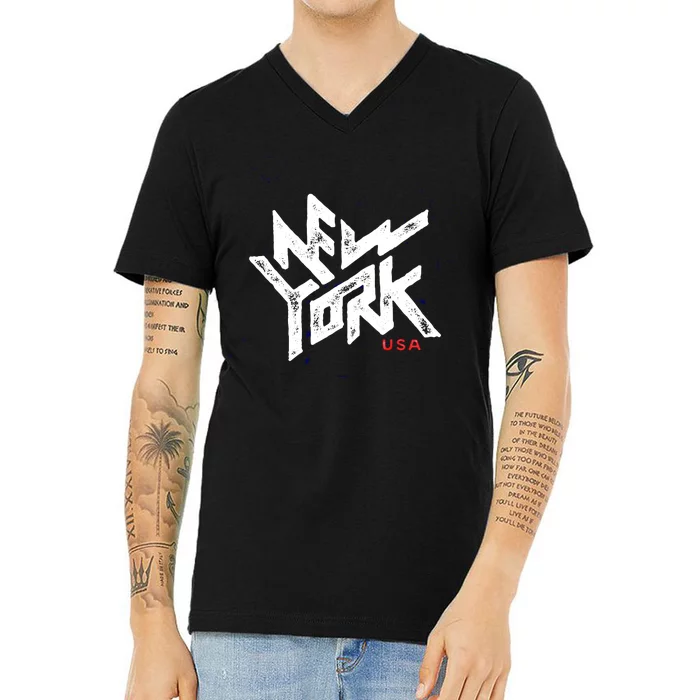 New York Vintage Urban V-Neck T-Shirt