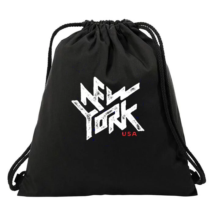 New York Vintage Urban Drawstring Bag