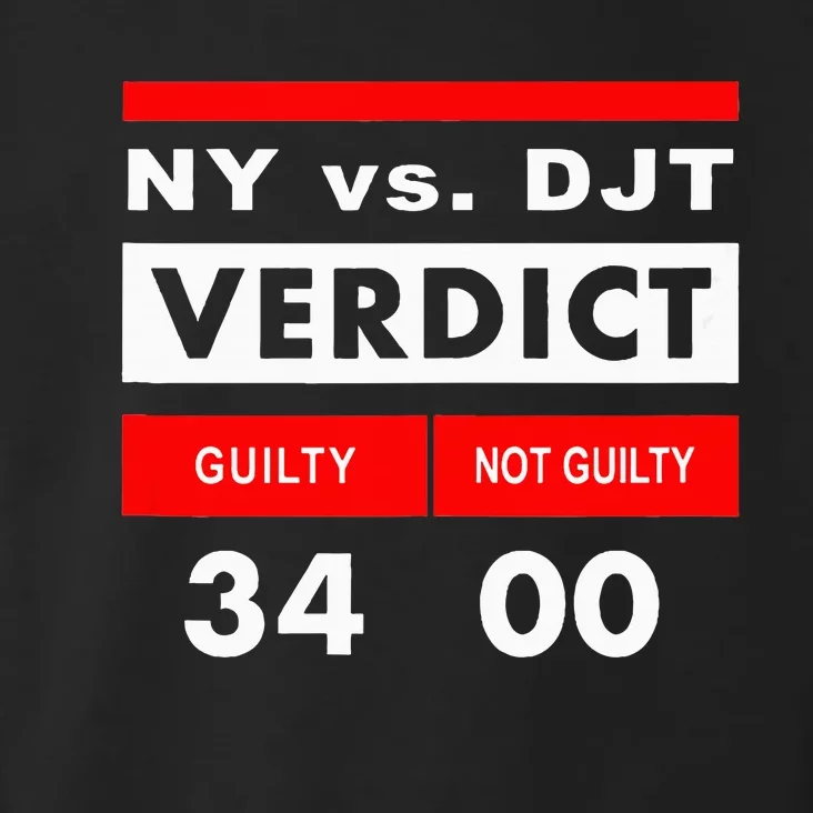 New York Versus Donald Trump Guilty 34 Counts Toddler Hoodie