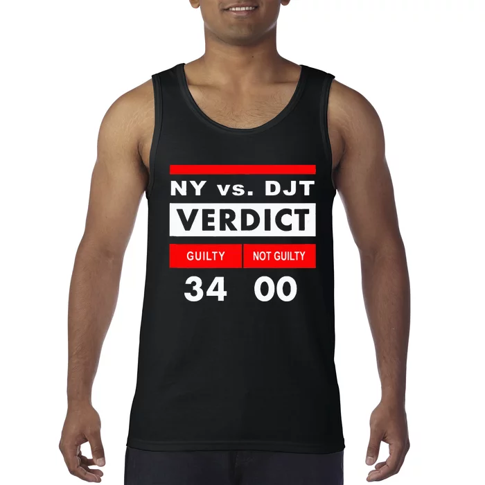 New York Versus Donald Trump Guilty 34 Counts Tank Top