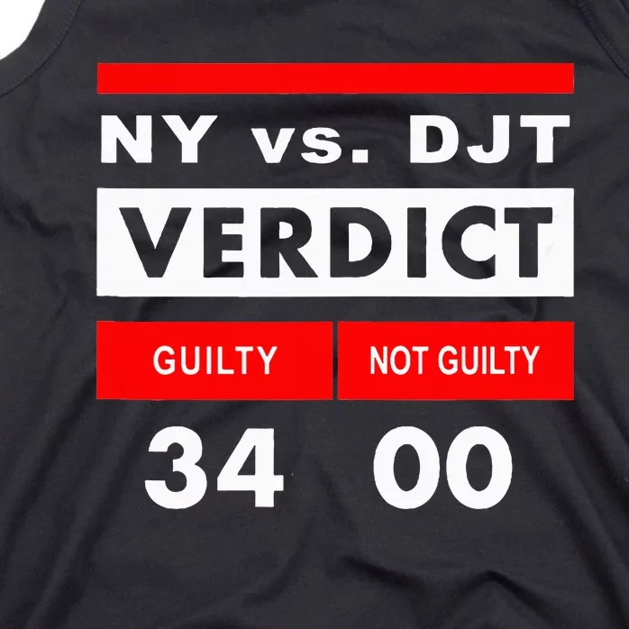 New York Versus Donald Trump Guilty 34 Counts Tank Top