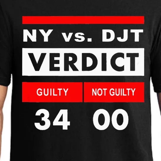 New York Versus Donald Trump Guilty 34 Counts Pajama Set