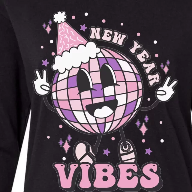 New Year Vibes The Pink New Years Ball Drops At 12:00 Am Gift Womens Cotton Relaxed Long Sleeve T-Shirt