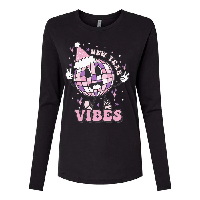 New Year Vibes The Pink New Years Ball Drops At 12:00 Am Gift Womens Cotton Relaxed Long Sleeve T-Shirt