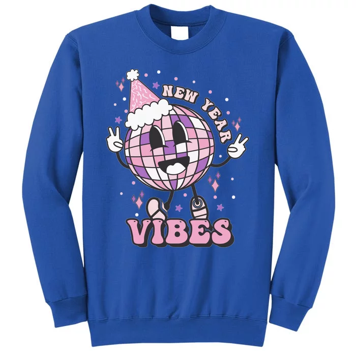 New Year Vibes The Pink New Years Ball Drops At 12:00 Am Gift Tall Sweatshirt