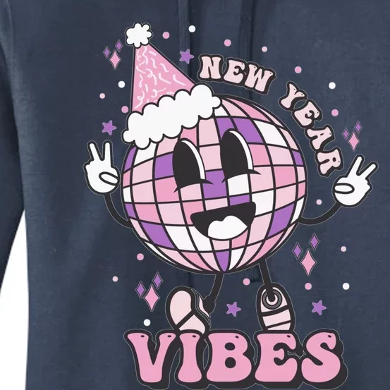 New Year Vibes The Pink New Years Ball Drops At 12:00 Am Gift Women's Pullover Hoodie