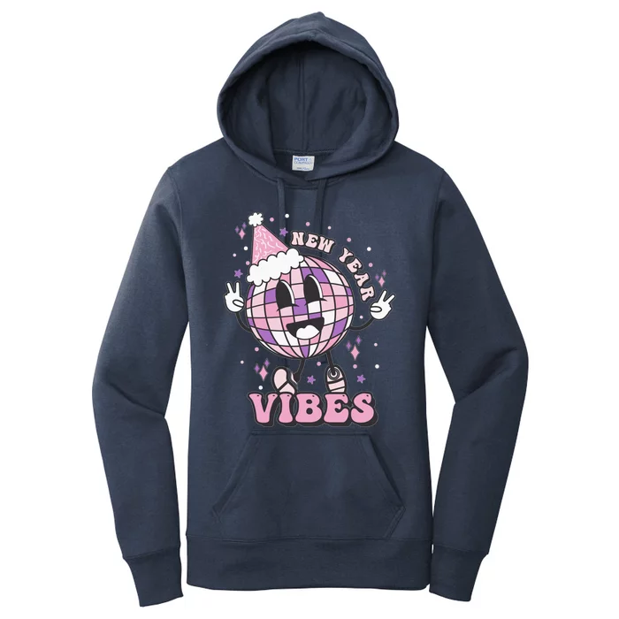 New Year Vibes The Pink New Years Ball Drops At 12:00 Am Gift Women's Pullover Hoodie