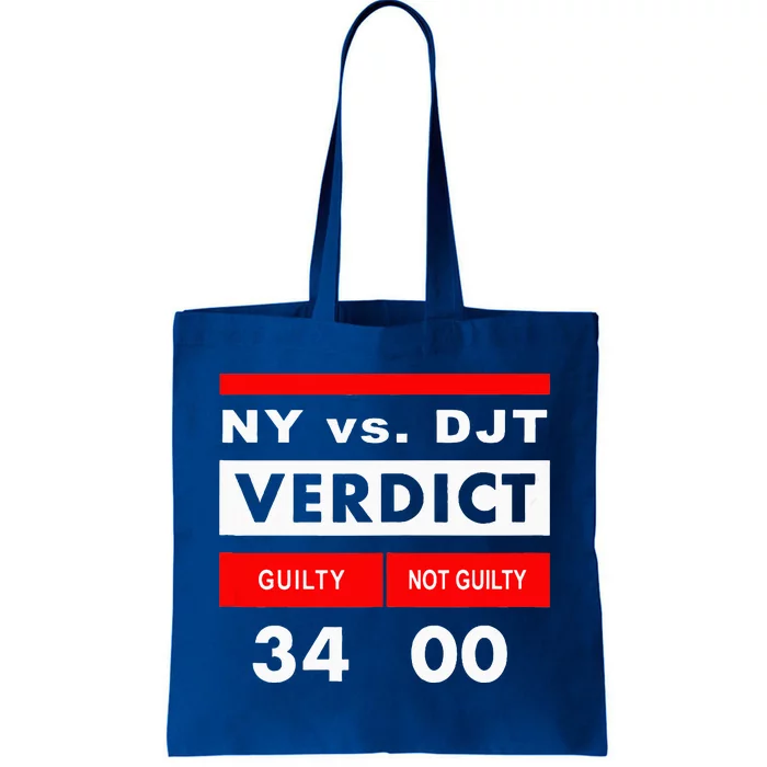 New York Versus Donald Trump Guilty 34 Counts Tote Bag