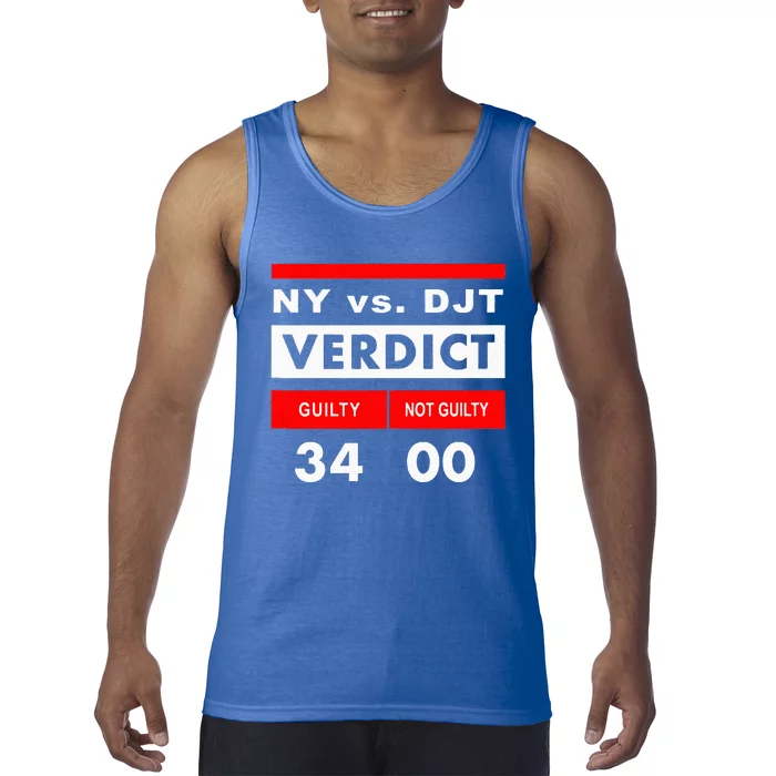 New York Versus Donald Trump Guilty 34 Counts Tank Top