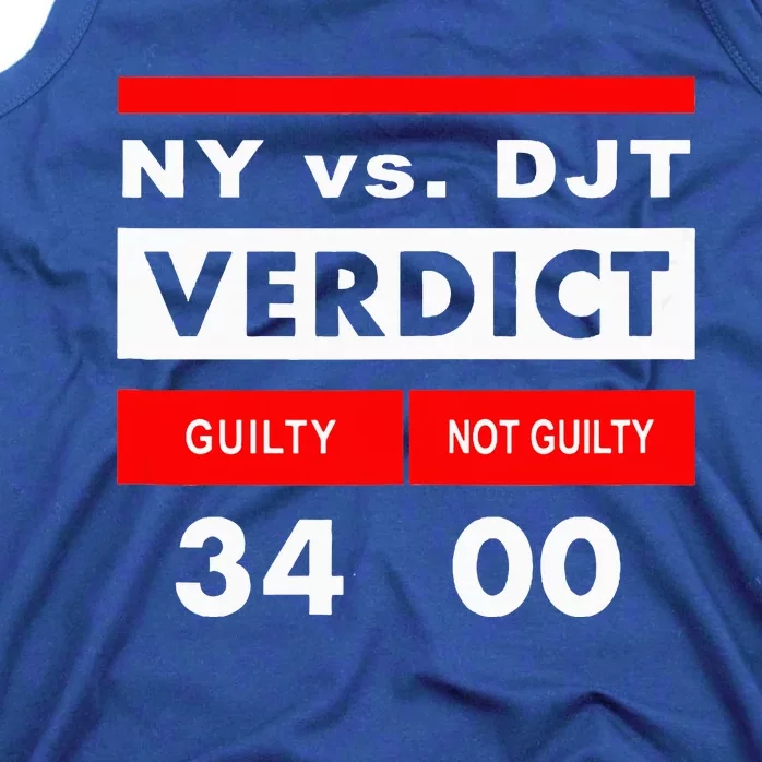 New York Versus Donald Trump Guilty 34 Counts Tank Top