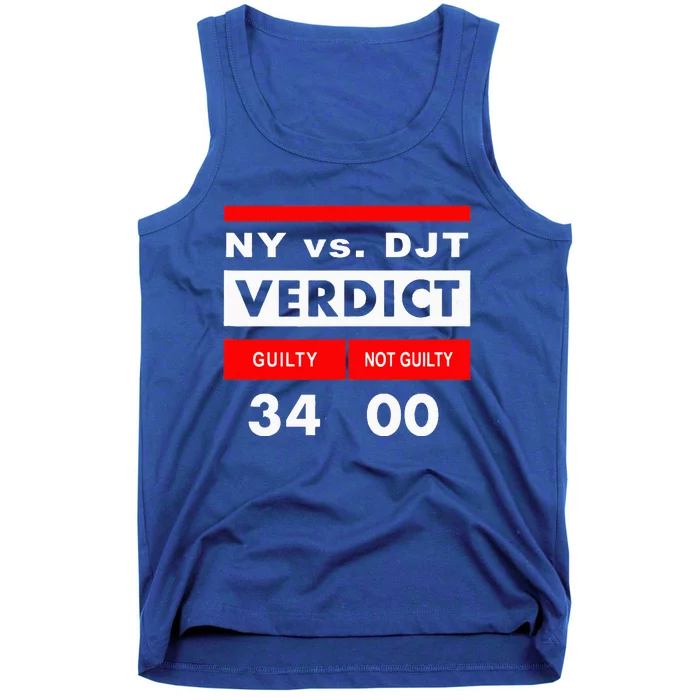 New York Versus Donald Trump Guilty 34 Counts Tank Top