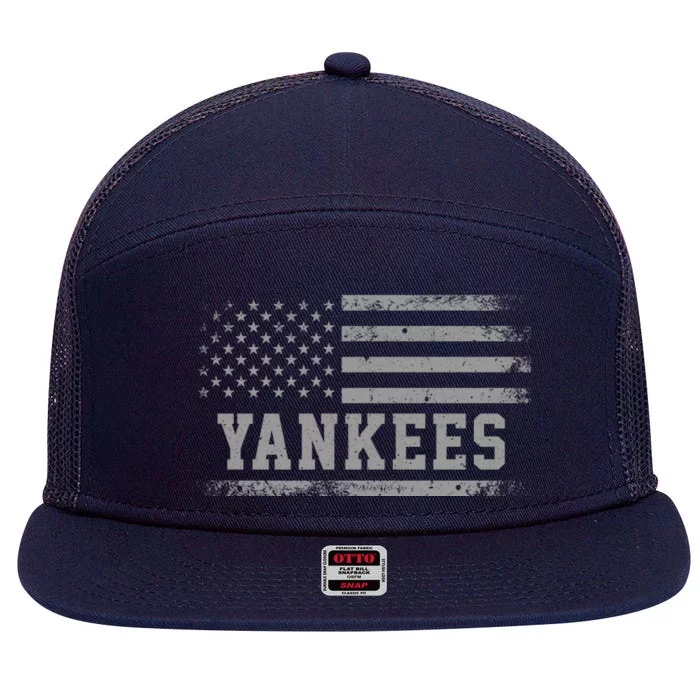 Yankees Usa Flag 7 Panel Mesh Trucker Snapback Hat