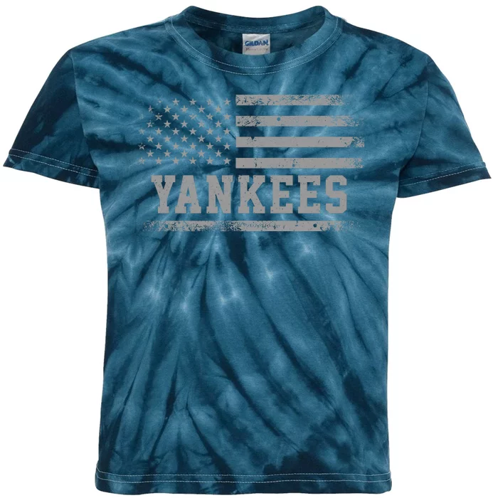 Yankees Usa Flag Kids Tie-Dye T-Shirt