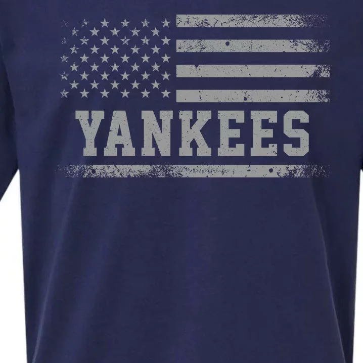 Yankees Usa Flag Sueded Cloud Jersey T-Shirt