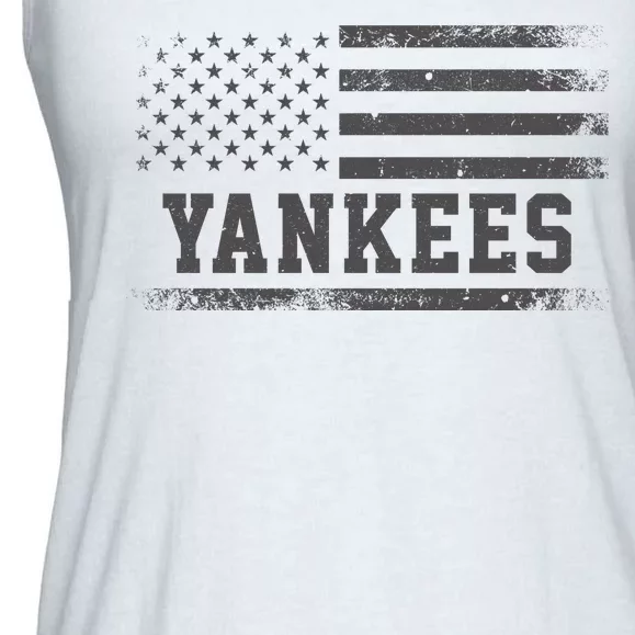 Yankees Usa Flag Ladies Essential Flowy Tank