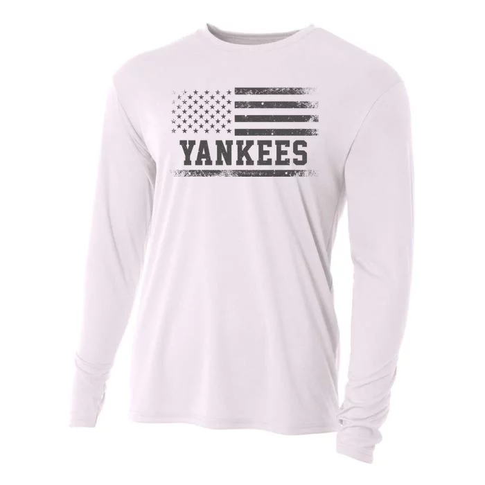 Yankees Usa Flag Cooling Performance Long Sleeve Crew