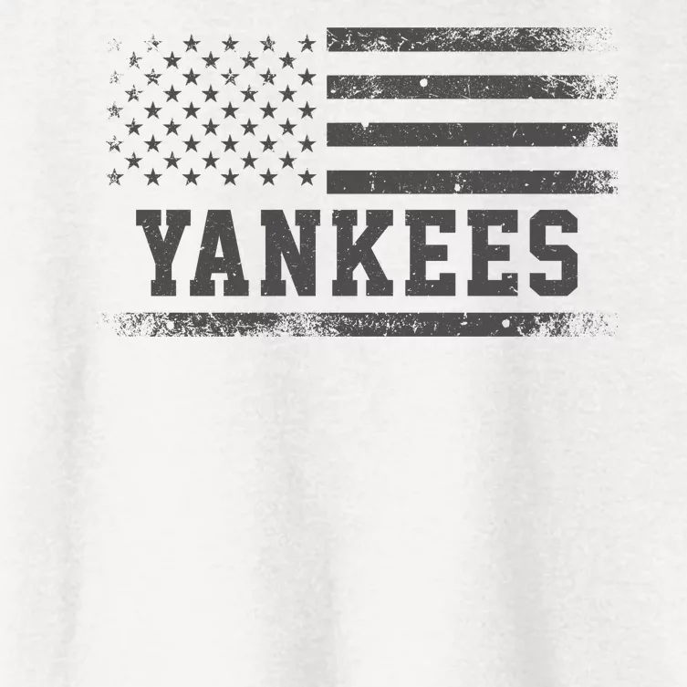 Yankees Usa Flag Women's Crop Top Tee