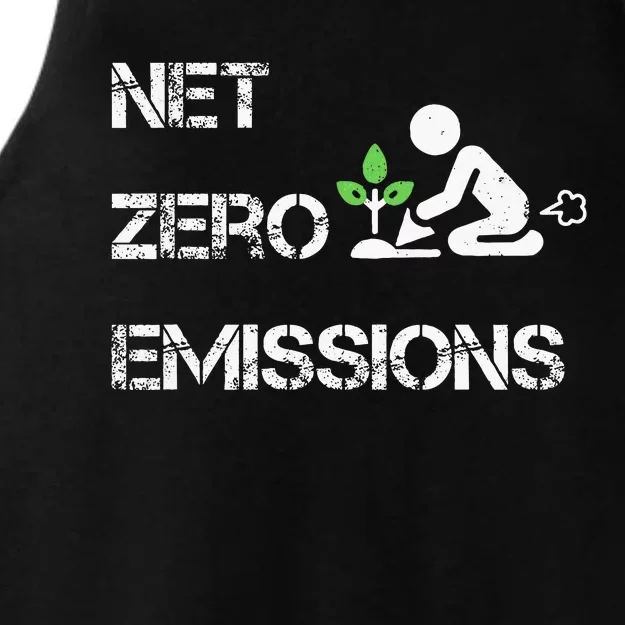 Net Zero Co2 Emissions Climate Change Carbon Neutral 2050 Ladies Tri-Blend Wicking Tank