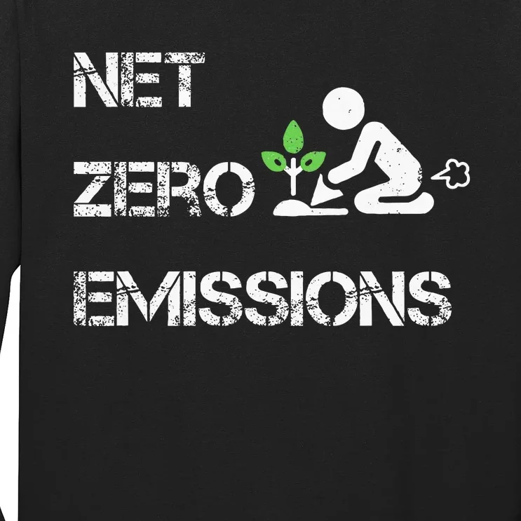 Net Zero Co2 Emissions Climate Change Carbon Neutral 2050 Long Sleeve Shirt