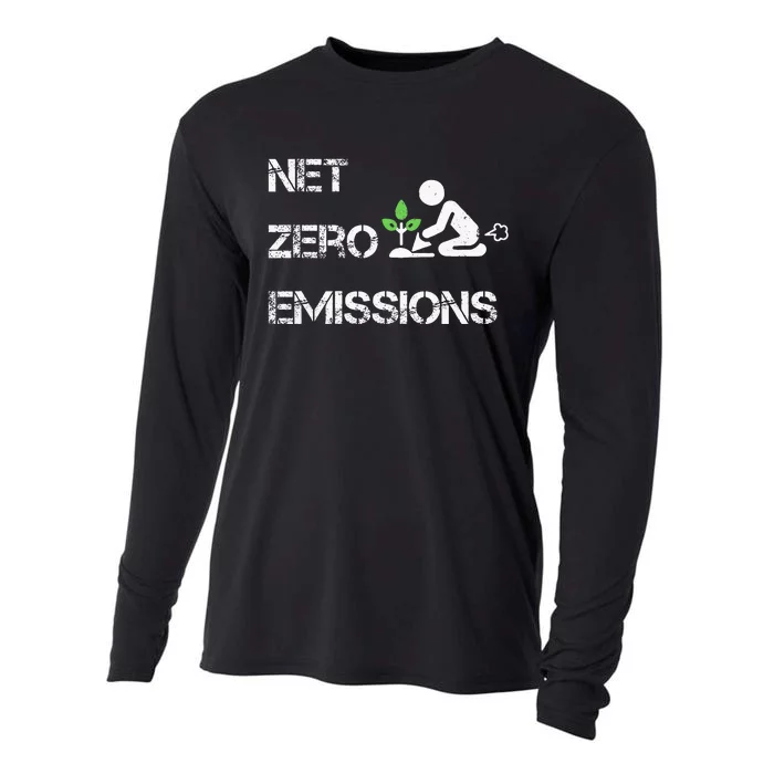 Net Zero Co2 Emissions Climate Change Carbon Neutral 2050 Cooling Performance Long Sleeve Crew