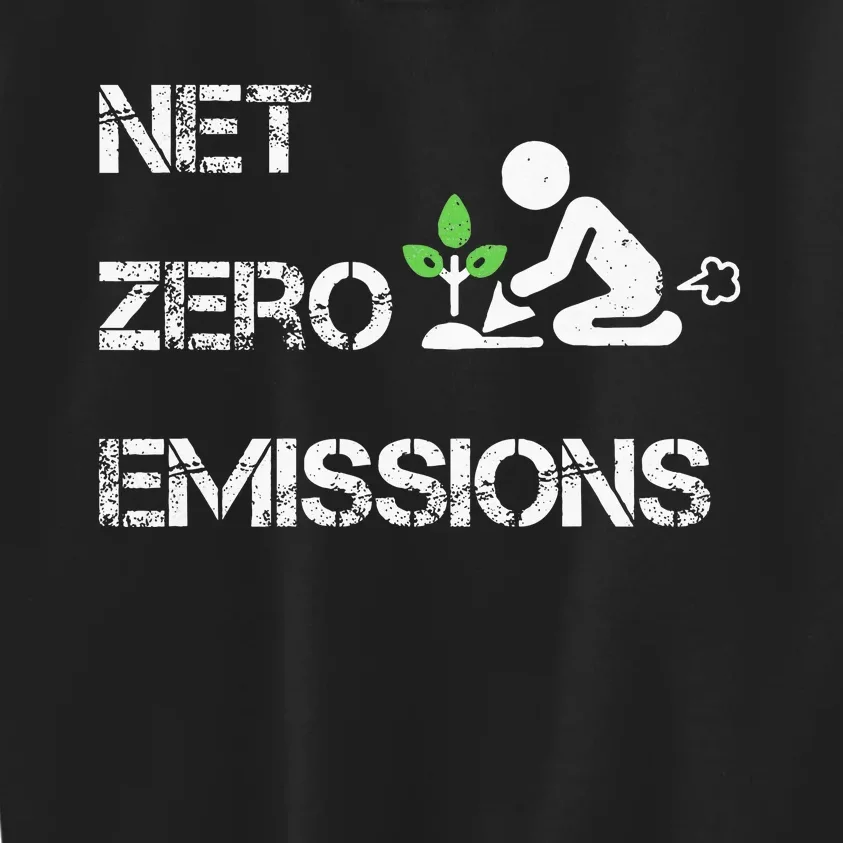 Net Zero Co2 Emissions Climate Change Carbon Neutral 2050 Kids Sweatshirt