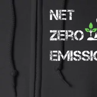 Net Zero Co2 Emissions Climate Change Carbon Neutral 2050 Full Zip Hoodie