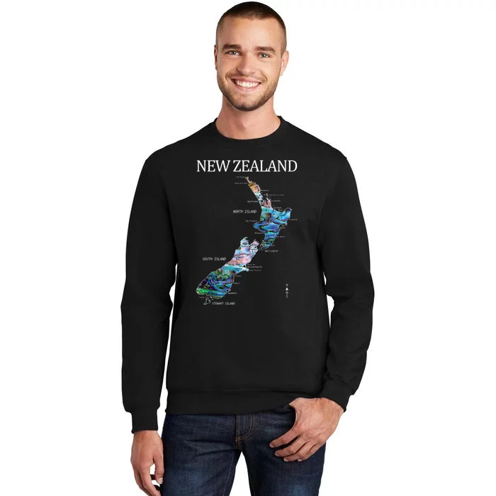 New Zealand Detailed Map Sweatshirt