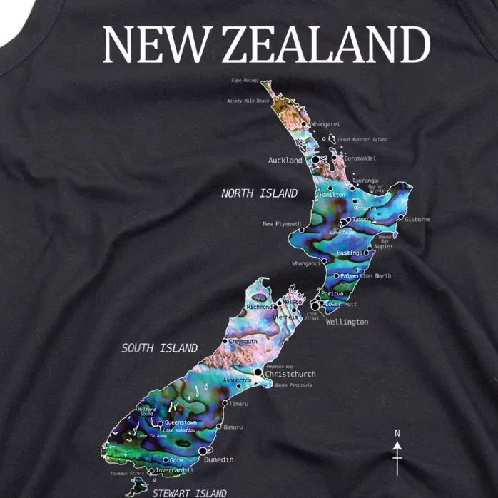 New Zealand Detailed Map Tank Top