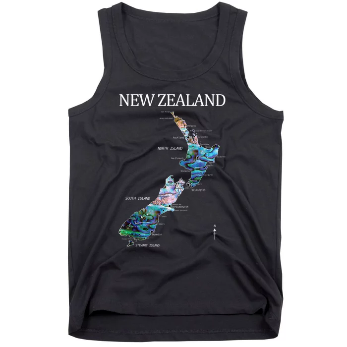 New Zealand Detailed Map Tank Top