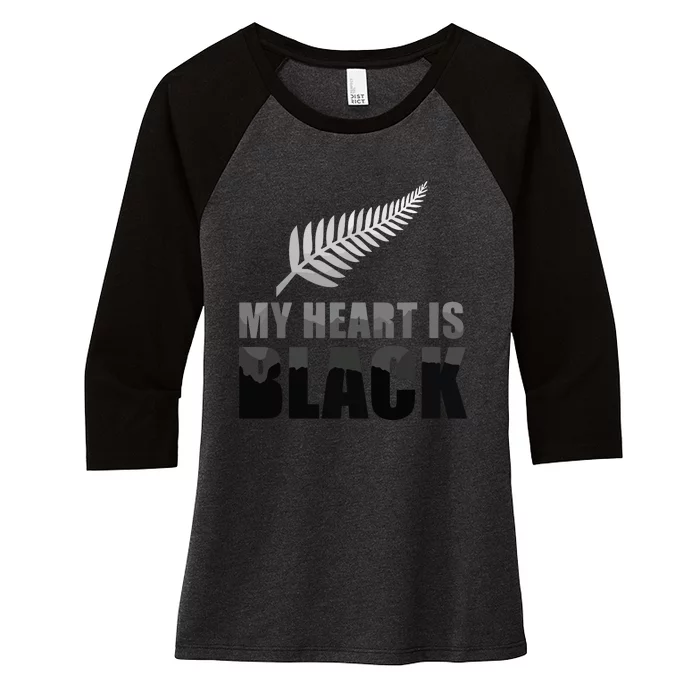 New Zealand Designed Rugby For Rugby Dads Women's Tri-Blend 3/4-Sleeve Raglan Shirt