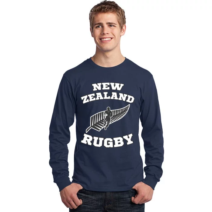 New Zealand Flag Kiwis Rugby Team Tall Long Sleeve T-Shirt