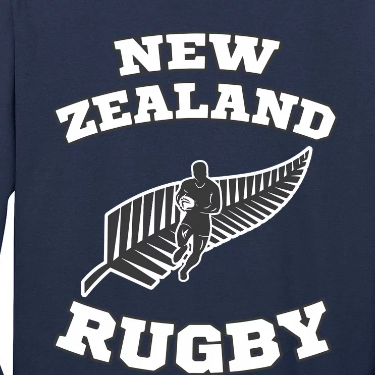 New Zealand Flag Kiwis Rugby Team Tall Long Sleeve T-Shirt